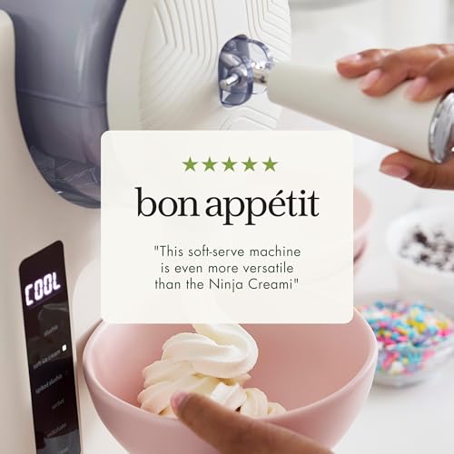 Image of GreenPan Frost Ice Cream Maker & Slushie Machine, Mixing Bowl included, Soft Serve, Sorbet, Margaritas, Milkshakes, Frozen Yogurt, No Pre-Freezing, Ready in 15 Mins, 6 Modes, Self-Cleaning, Cream