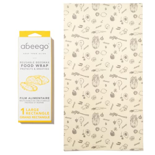 Abeego, The Original Beeswax Food Storage Wrap - One Natural, Giant 13 x 24" Sheet