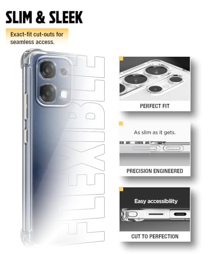 Image of WOW IMAGINE Clear Back Cover Case for Oppo A6 Pro 5G Shockproof Soft TPU Case | Cushioned Edges for Ultimate Protection Back Cover Case - Transparent