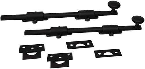 Miniatura 15 de QCAA Perno de puerta holandés de latón macizo, 36 ", latón pulido lacado, 1 paquete, hecho en Taiwán