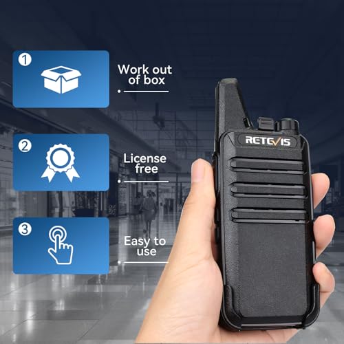 image for Retevis RT22 Walkie Talkies Mini, Rechargeable Two Way Radio Long Rang