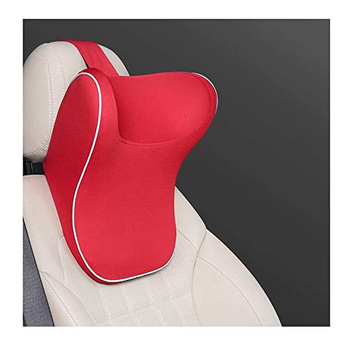 Coussin lombaire en mousse à mémoire de forme chic pour voiture rouge type U - 2