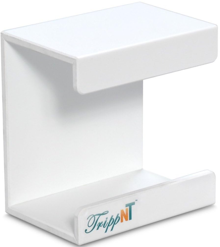 TrippNT 50008 White PVC Small Kimwipe Holder with Double Faced Mounting Tape, 3.5" Length x 5" Width x 5" Height