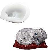 DIYBravo 3D Silikonform Epoxidharz Schlafend Katze Silikonform Epoxid Form Tier Ornamente Form fü...