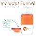 PopYum 5 oz Orange Anti-Colic Formula Making/Mixing/Dispenser Baby Bottles, 2-Pack with #1 Slow Flow Nipples, 150 ml, BPA-Free, Natural Latch