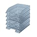 Produktbild Leitz Briefkorb Standard A4, 5er Pack, Transparente Briefablage in Premium-Qualität, Stapelbare Ablagefächer als Schreibtisch-Organizer, Kombinierbar mit Plus-Serie, Grau, 52260092
