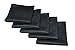 The Rag Company (5-Pack) 16 in. x 16 in. Black Diamond Professional Microfiber Glass - Window - Mirror - Chrome Towels for Detailing