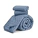 Bedsure King Quilt Set - Ultra Soft Quilt Bedding Set for Modern & Coastal Bedrooms, Lightweight All-Season King Size Comforter with 2 Pillow Shams, Mineral Blue Summer Bedspread Coverlet 106x96 Inch
