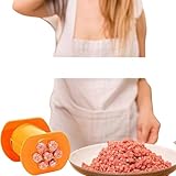 2 Stück Cevapcici Presse, Hot Dog Maker mit 7 Löchern, Schnell und Gleichmäßige Cevapcici Herzustellen für Hausgemachte Würstchenfüller für Hausgebrauch​​ (Orange-Grün)