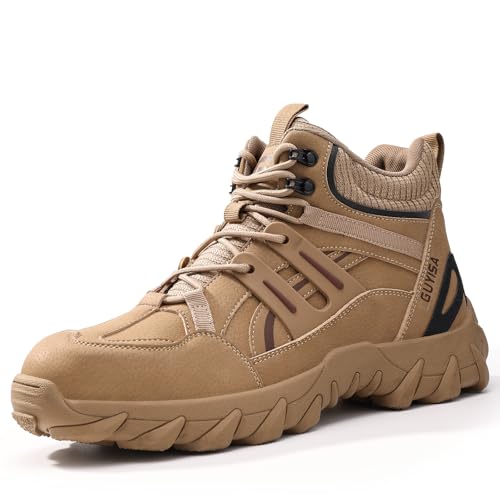 Image of Steel Toe Boots for Men Work Indestructible Safety Boots | Impact-Resistant, Puncture-Resistant, Comfortable, Wear-Resistant, Construction Factory, Warehouses, Jobsites