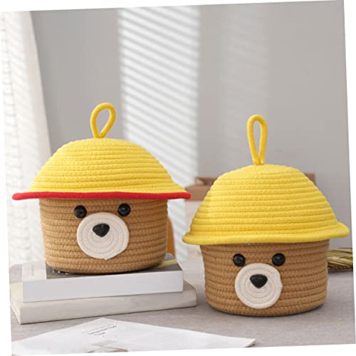 Panier ours de corde rangement coton panier jouets et accessoires
