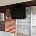 Waterproof Outdoor TV Covers for 55 to 58 inches Outside TV, 600D Thick Fabric TV Screen Protector Cover with Remote Control Pocket - Size 55''W x 35''H x 5.5''D