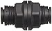 Legris 3116 56 00 Nylon & Nickel-Plated Brass Push-to-Connect Fitting, Inline Bulkhead Union, 1/4