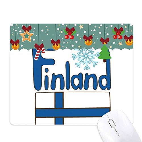 Tapis de souris Finlande en caoutchouc bleu antidérapant pour bureau