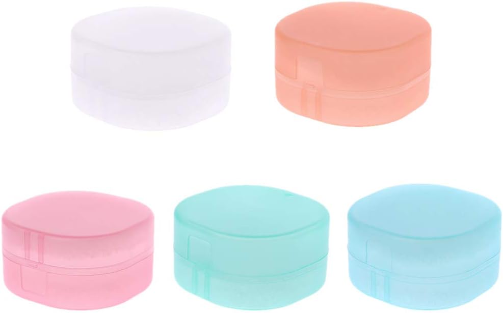 Portable Soap Box Container Round Leak Resistant Sponge for Case Travel Bathroom Soap Dish Shower Bar Soap Draining Tray Drain Holder Cover Bathroom Sink Ceramic Mount Marble Set Cup