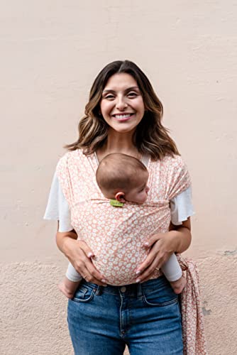 Image of Boba Baby Wrap Carrier - Original Baby Sling Carrier for Newborns (7-35 lbs), Soft, Secure, Hands-Free & Ergonomic, Ideal for Comfortable Bonding, New Parents (Serenity Blush Meadow)
