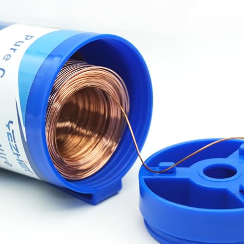 Copper Wire 20 Gauge 99.9% Pure Soft 360 ft Roll 1.2 lb Dispenser for Jewelry Making Electroculture Gardening DIY Beading Science Projects