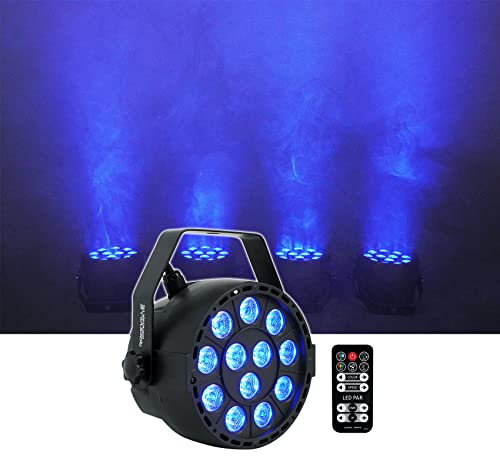 Jeu de lumière wash LED RGB Rockville pour illuminer une piste de danse avec télécommande
