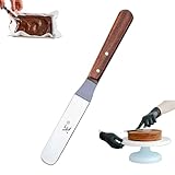 XE Kuchenglasur-Spachtel–21 cm abgewinkelter Paletten Spatel aus Edelstahl mit...