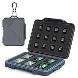 estuche para micro sd 【Resistente al agua】Un sello de silicona incorporado proporciona un sello resistente a la intemperie que evita la entrada de agua, polvo y escombros. No se preocupe si su disco duro y sus accesorios se mojan o dañan por salpicaduras de agua, lluvia u otras cosas.