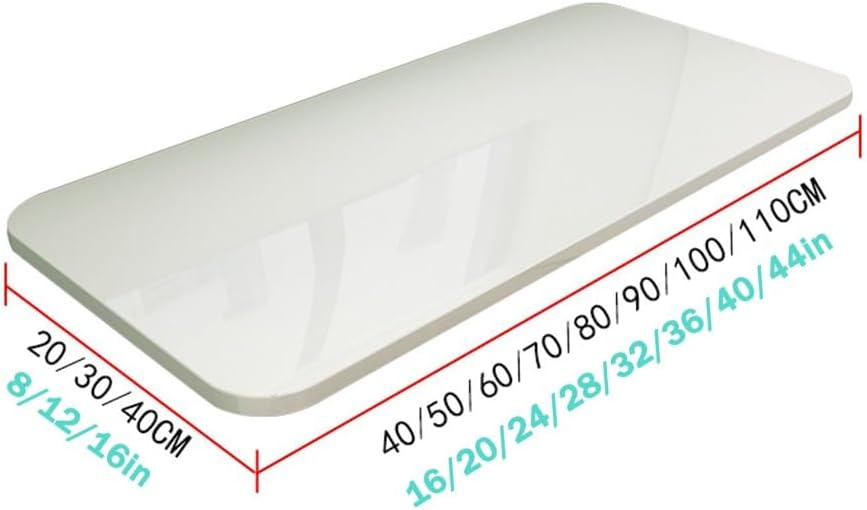 Wall-Mounted Fold Down Table White Wood Floating Desk for Small Spaces Drop Leaf Dining Table & Foldable Laundry Shelf with Heavy-Duty Brackets (70x30cm/28x12in)