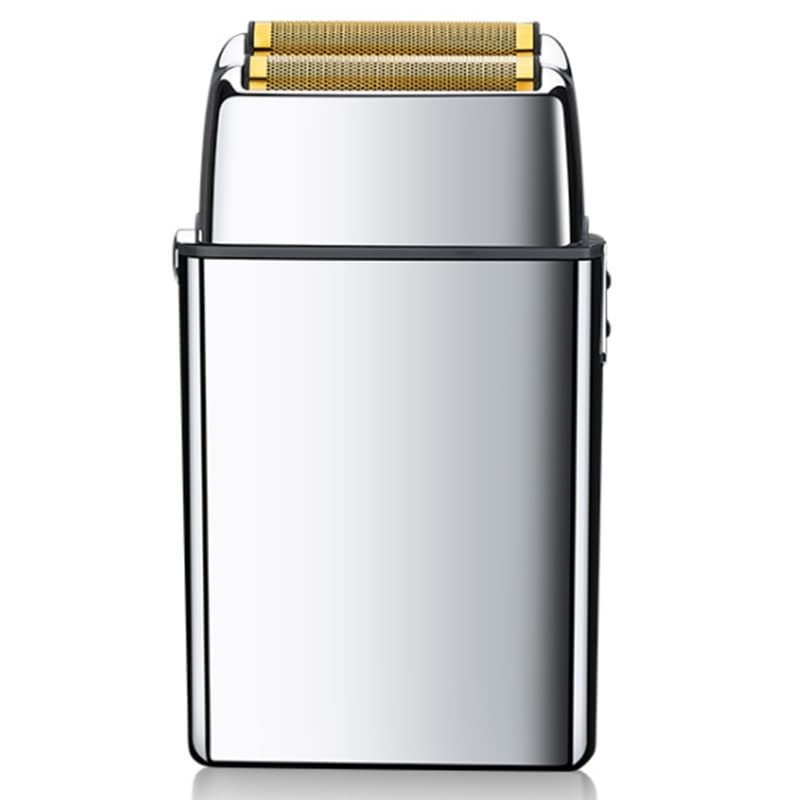 Men's Shaver, Cordless metal housing washable electric shaver hair beard shaving machine for men pro rechargeable electric razor stubble (Color : Silver)