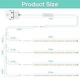 WOBANE Shelf Lighting,Flexible LED Strip with Switch,Display Lights for Cabinet,Showcase,Bookshelf,Pantry,Shelves,Cupboards,4 x 50cm 12v Strip Bars Set,120 LEDs,1200lm,6000K White - Image 7