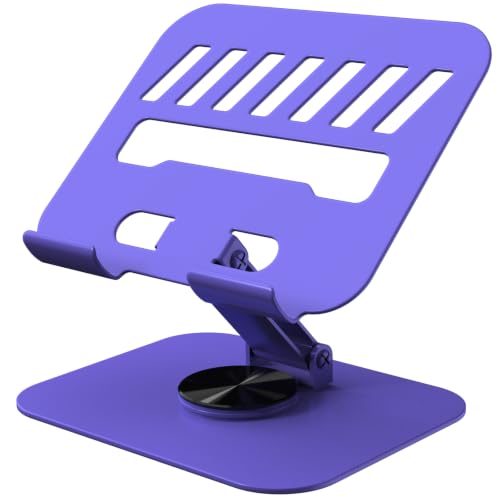 TAPMEI Metal Tablet Stand Holder Adjustable for iPad Kindle Tab, Purple
