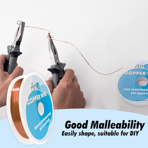 image for Art3d 18 Gauge 60 FT 99.9% Pure Soft Copper Wire for Electroculture Ga