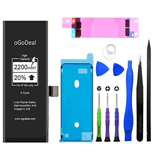 oGoDeal Battery Replacement Compatible for iPhone 8 Battery High Capacity 2200mAh