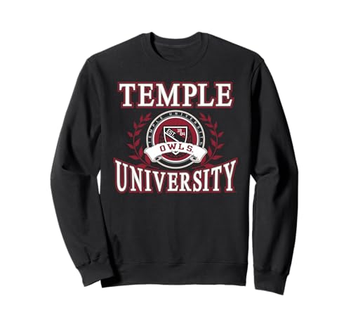 Temple Owls Laurels Black Officially Licensed Sweatshirt