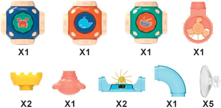 Miniatura 4 de Discovery Toys - Tubos de baño  Juguete de bañera para niños pequeños  Juguete de agua para el baño  Juego interactivo de baño  Juguete de agua para