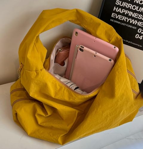 Image of Slouchy Nylon Hobo Bags Women Underarm Shoulder Bag Crescent Crossbody Purses Trendy Large Travel Beach Tote Handbag