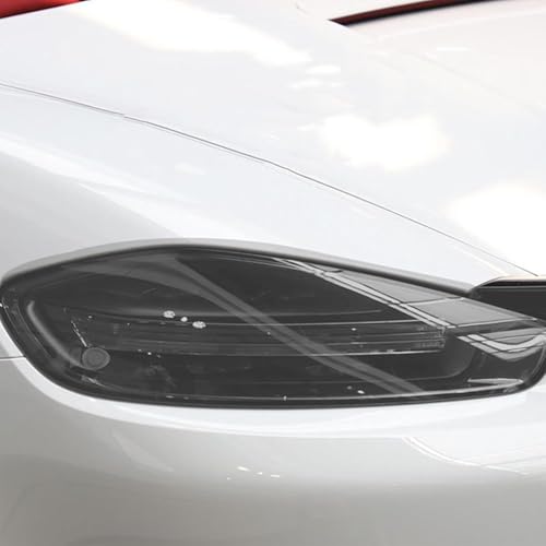 Image of WALLMATE Headlight Taillight Film Self Adhesive Smoke Film Fog Light Film Vinyl Tint Wrap Film Car&Bike Protection Film Sheet Sticker (Light Black Smoke, 24x60 Inch)