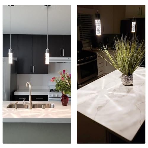 Okeli Modern Pendant Light,3Color Led Bubble Crystal Island Light Fixtures,Chrome Mini Pendant Lighting For Kitchen Island,Bar,6W,3000-6000K,Etl thumb #6