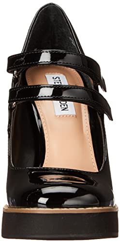 Steve Madden Twice Mary Jane Pump Black Patent 8.5 M #TOP1