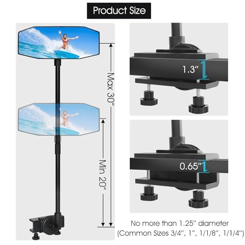 image for CLLOMAGY Pontoon Boat Mirror Rear View Pontoon Mirror for Marine Water