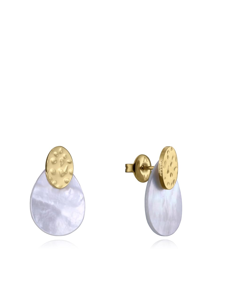 Viceroy Pendientes Viceroy Fashion de acero e ip dorado y madreperla para mujer - 14079E01012