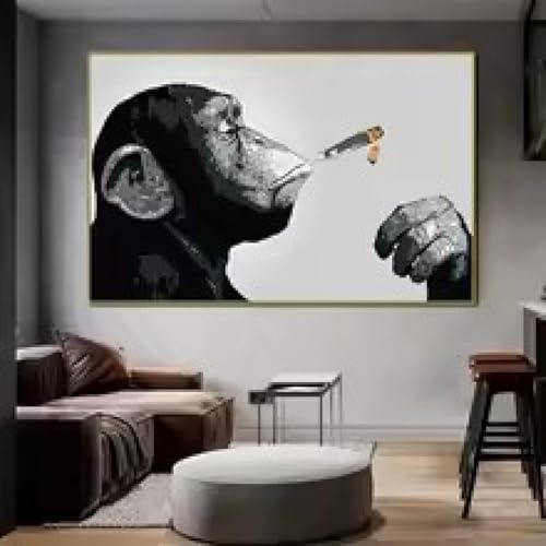 Peinture singe orang-outan sur toile premium, impression jet d'encre haute définition - 3