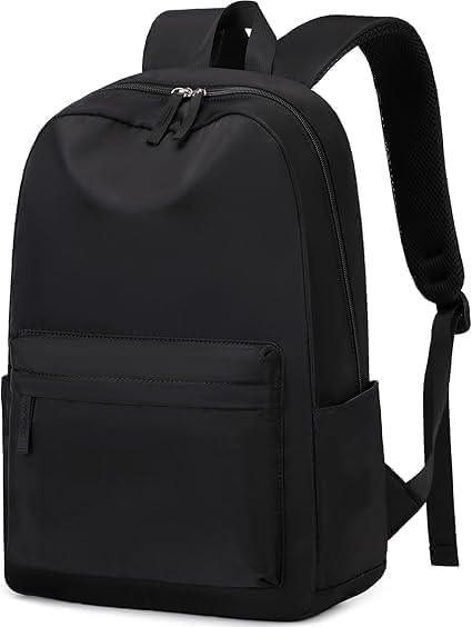 BLACK Midnight Anti-Theft College Bag for Girls Boys Man Women | 15.6 inch Laptop Trendy School Collage Backpack Bags for Men Office use with Anti Theft Pocket & Small Pockets Inside. (BLACK)-image-2