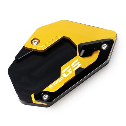 に適合するBMW R1200GS ADV R1250GS Adventure用 バイク用キックスタンドパッド ローサスペンションエクステンダー サイドスタンド拡大エクステンション(R1250GS-Gold A)