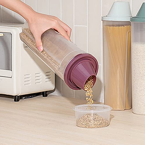 Pot transparent pour stocker des aliments et des céréales avec couvercle scellé hermétique