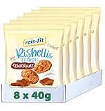 reis-fit Risbellis Schokolade 8x40g, knusprig, gesunder Reiswaffel-Snack für unterwegs