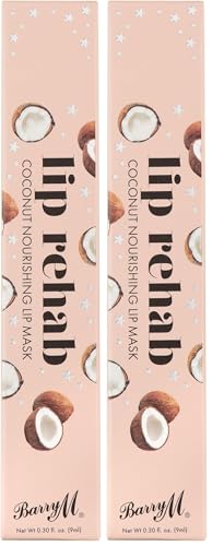 Image of Barry M Lip Rehab Nourishing Lip Mask, Coconut flavour Clear (Pack of 2)