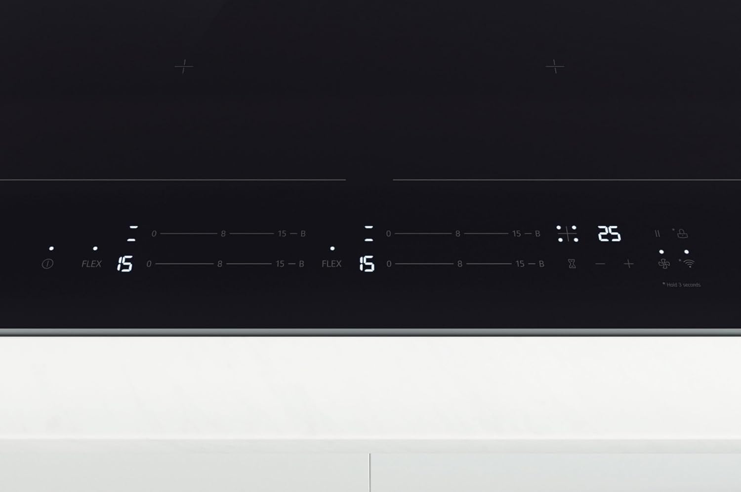 LG CBIZ2437B Piano Cottura Induzione 60cm, Potenza da 2,5 a 7,4kW, 4 Zone Totali, 2 Zone Flex, 15 Livelli di Potenza + Boost, Controlli Touch Slide Indipendenti, Wi-Fi, Vetro Ceramico SCHOTT, Nero
