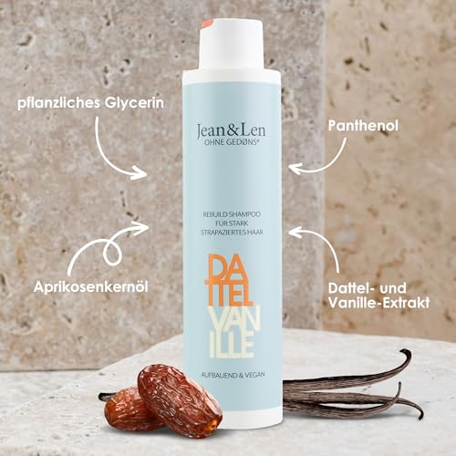 Jean & Len Rebuild Shampoo Dattel & Vanille für strapaziertes Haar