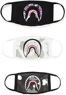 Xshelley 3-pack New Shark Face Mask,cotton mask funny Anti-dust Face mask,Ski Cycling Camping