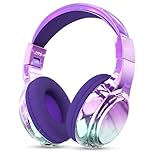 JYPS Kids Headphones Wireless,Metallic Childrens Bluetooth Headphones with Mic,Wireless & Wired Kids Headphones Over Ear for Teenage Girls,Toddler Headphone for iPad/Fire Tablet/School