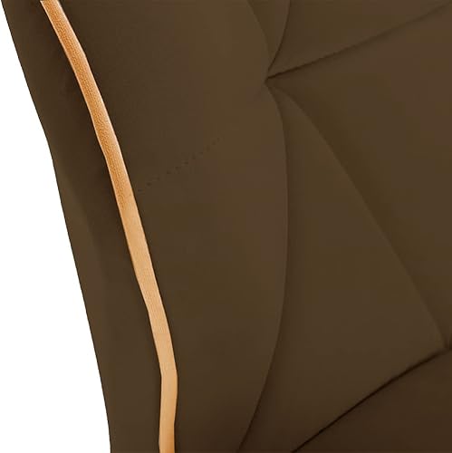 Miniatura 5 de Modern Home Luxe Spyder Taburete de gamuza ajustable contemporáneo  Moderno y cómodo ajuste de altura taburete de bar o mostrador (base dorada,