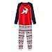 Produktbild Weihnachten Set FORH Damen Cute Santa Schneemann muster mit Weihnachts geschenk Bedruckt Sweatshirt und warm lang Jogger Trainingsanzug Hosen Zwei Stück Loungewear -Herren (L, Santa)